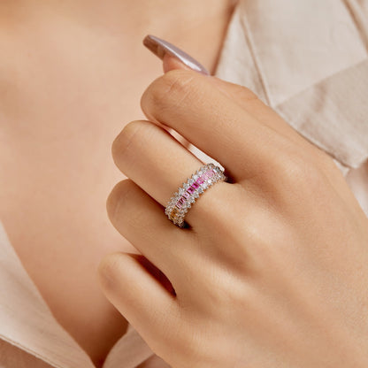 [Aurelle Style]Ornate Colorful Radiant Cut Daily Ring