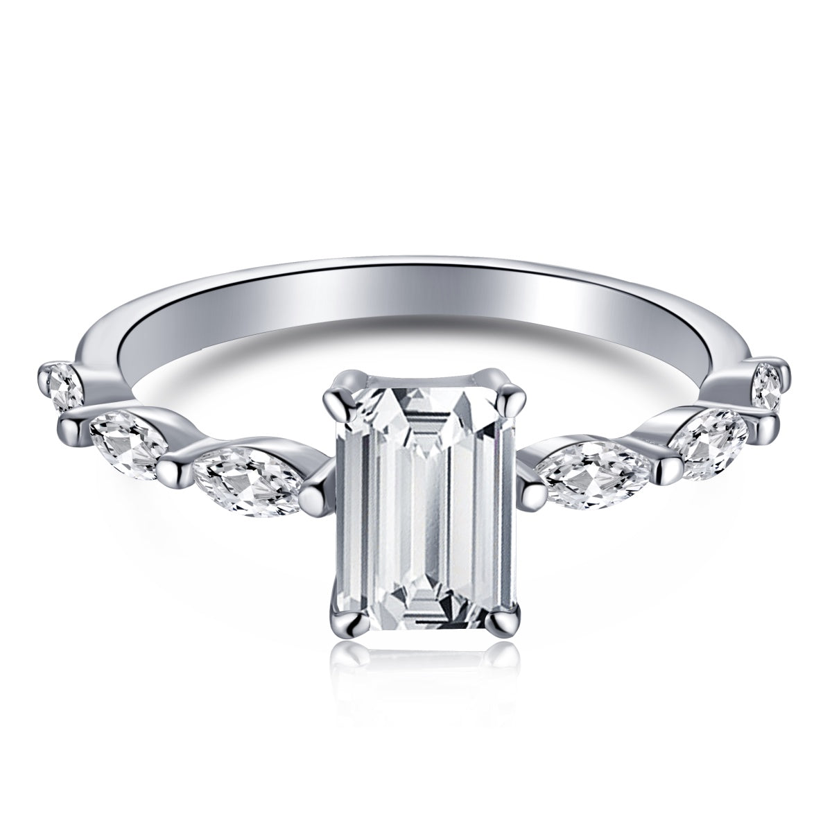 [Aurelle Style]1.0 Carat Dainty Resplendent Radiant Cut Daily Ring