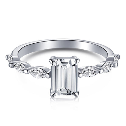 [Aurelle Style]1.0 Carat Dainty Resplendent Radiant Cut Daily Ring