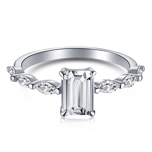 [Aurelle Style]1.0 Carat Dainty Resplendent Radiant Cut Daily Ring