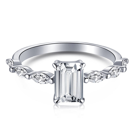[Aurelle Style]1.0 Carat Dainty Resplendent Radiant Cut Daily Ring