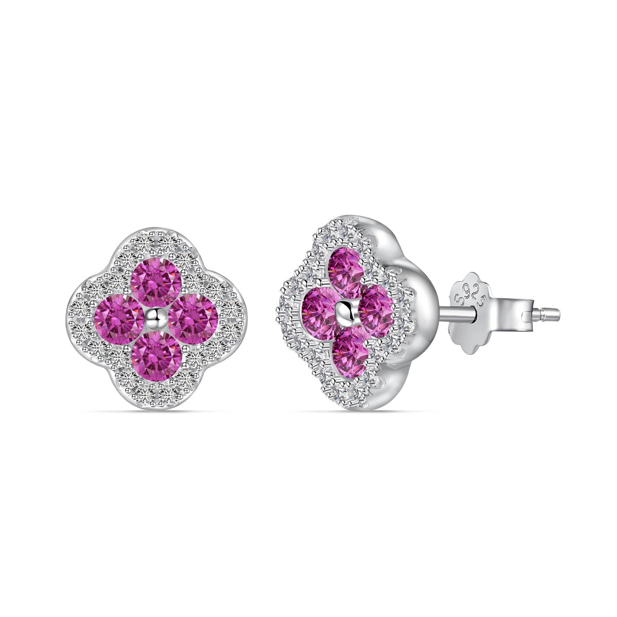 [Aurelle Style]Four-Leaf Clover Flower Shaped Earrings