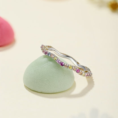 [Aurelle Style]Dainty Colorful Round Cut Party Ring