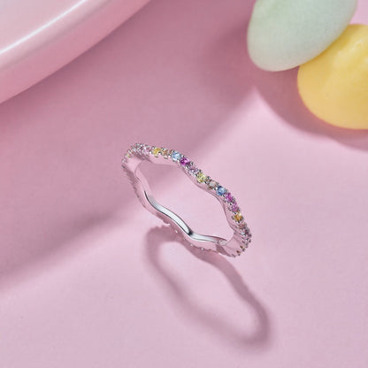 [Aurelle Style]Dainty Colorful Round Cut Party Ring