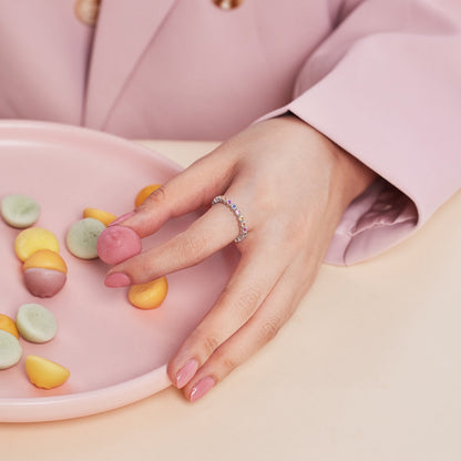 [Aurelle Style]Unique Scintillating Round Cut Daily Ring