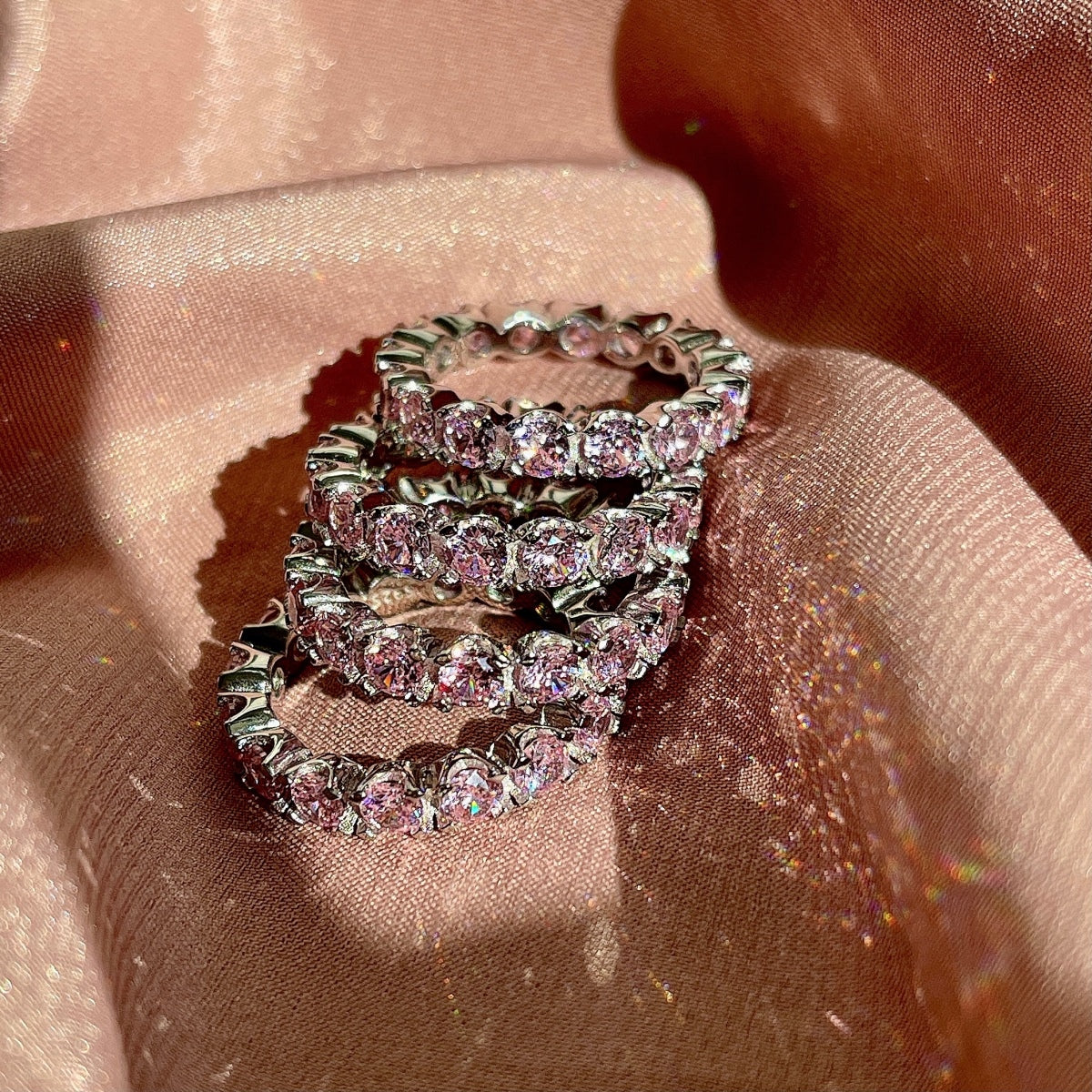 [Aurelle Style]Eternity Round Cut Tennis Ring
