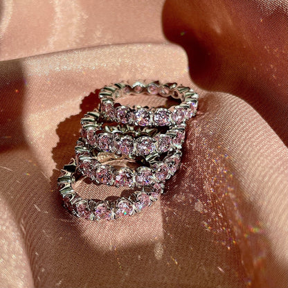 [Aurelle Style]Eternity Round Cut Tennis Ring