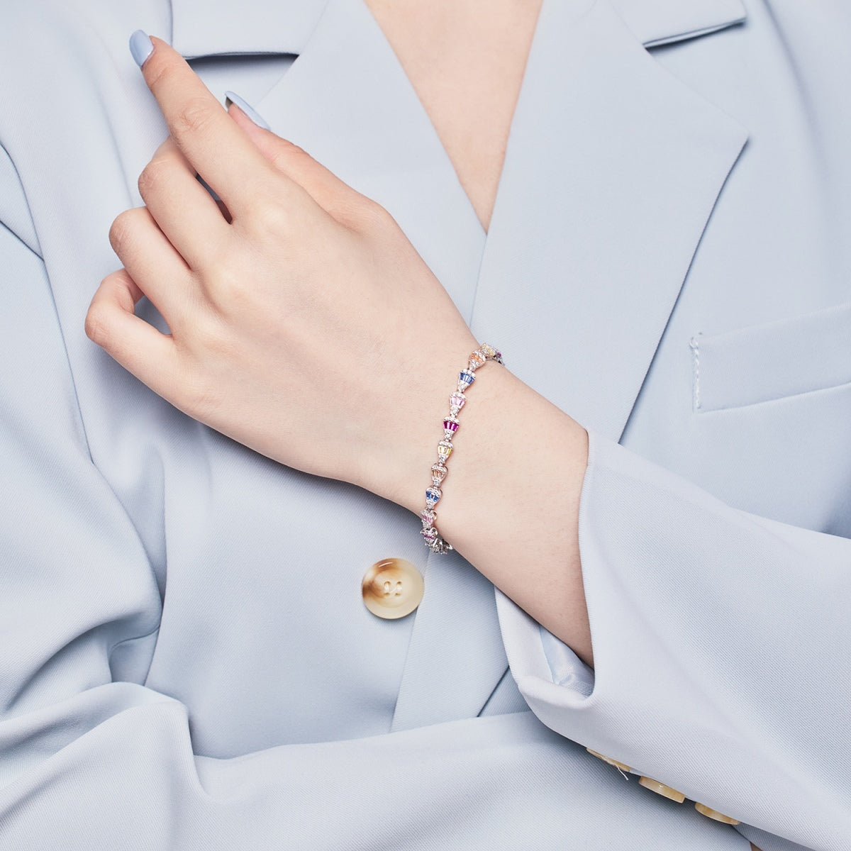 [Aurelle Style]Radiant Water Drop Shape Daily Bracelet