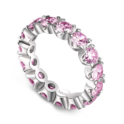 [Aurelle Style]Eternity Round Cut Tennis Ring