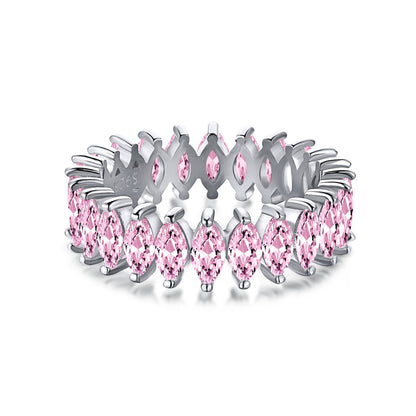 [Aurelle Style]Gorgeous Marquise Cut Tennis Ring
