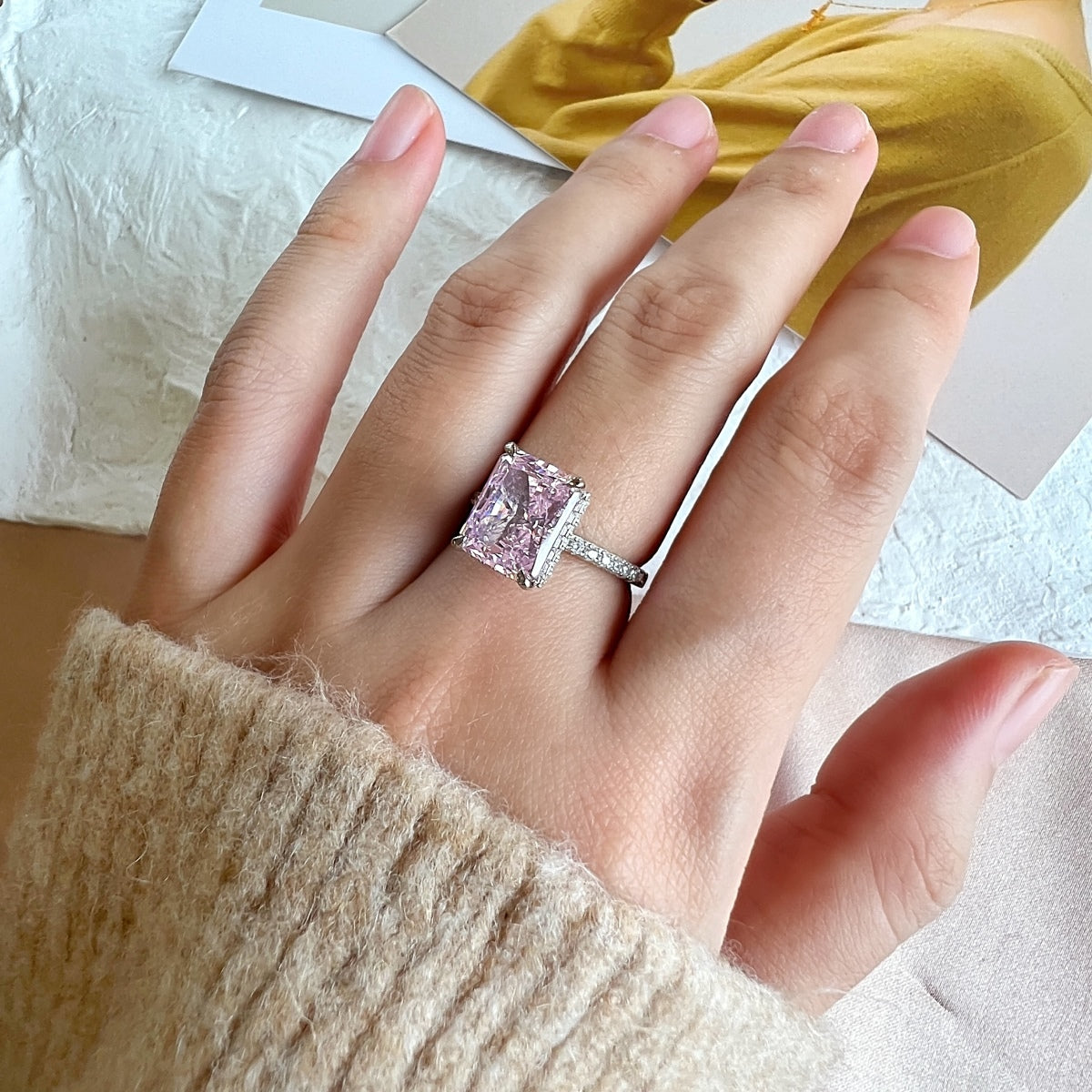 [Aurelle Style]4.0 Carat Luxurious Engagement Ring