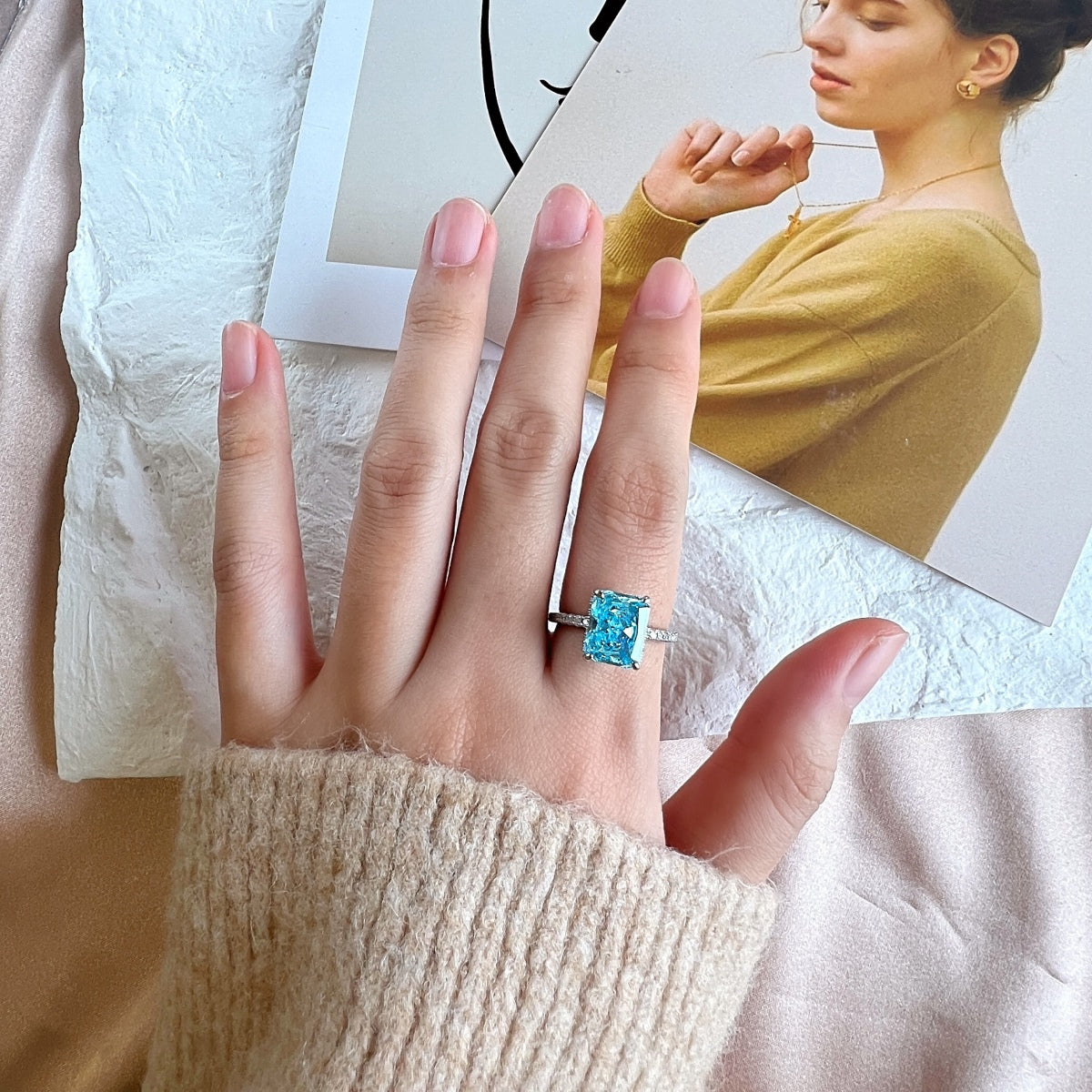 [Aurelle Style]4.0 Carat Luxurious Engagement Ring