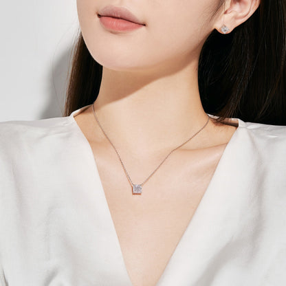 [Aurelle Style]1.0 Carat Radiant Princess Cut Wedding Earrings
