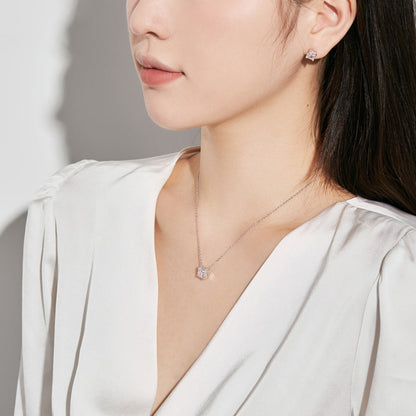 [Aurelle Style]1.0 Carat Radiant Princess Cut Wedding Earrings
