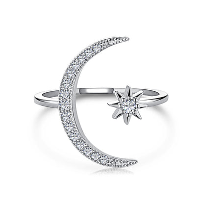 [Aurelle Style]Eternity Moon & Star Ring