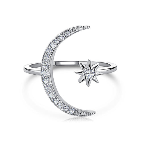 [Aurelle Style]Eternity Moon & Star Ring