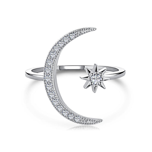 [Aurelle Style]Eternity Moon & Star Ring