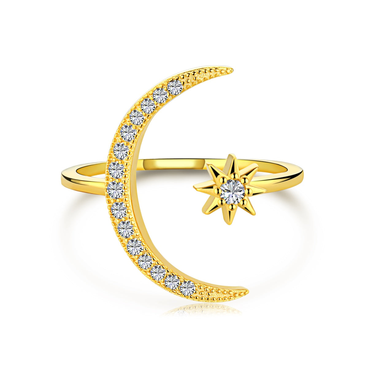 [Aurelle Style]Eternity Moon & Star Ring