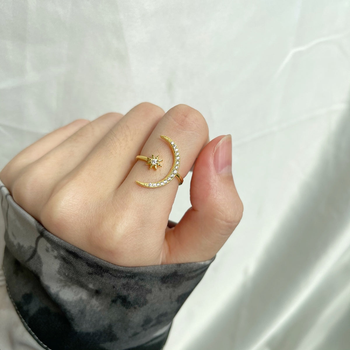 [Aurelle Style]Eternity Moon & Star Ring
