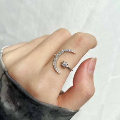[Aurelle Style]Eternity Moon & Star Ring