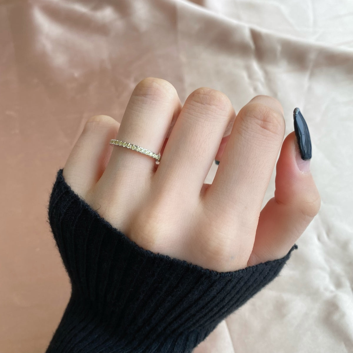 [Aurelle Style]Delicate Sparkling Round Cut Daily Ring