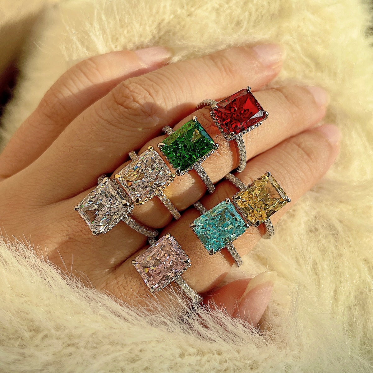 [Aurelle Style]4.0 Carat Luxurious Engagement Ring