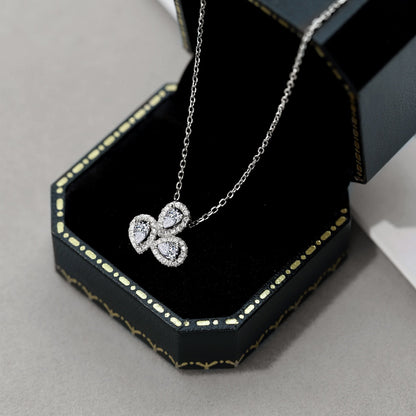 [Aurelle Style]Elegant Flower Shape Pear Cut Necklace