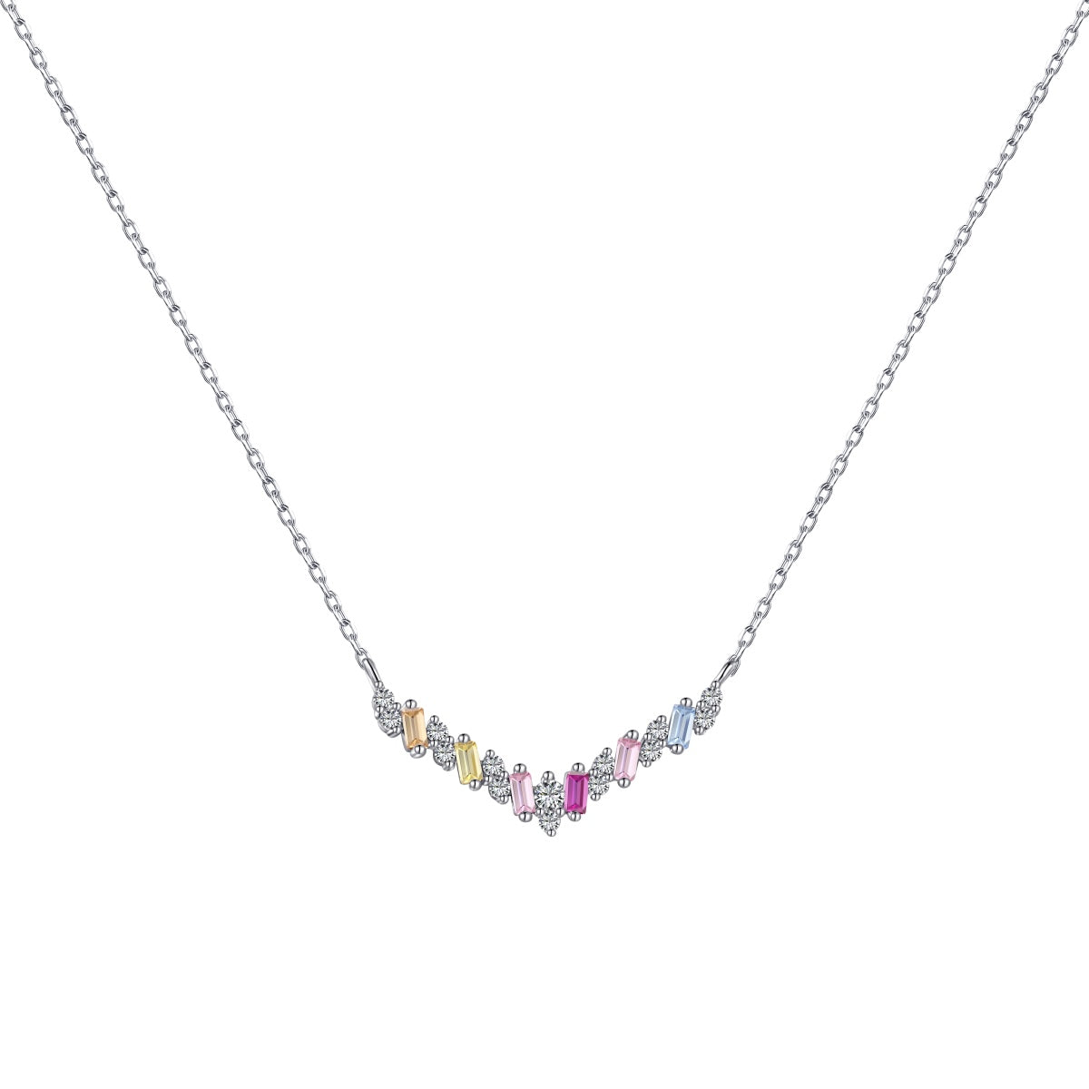 [Aurelle Style]Dazzling Rainbow Necklace