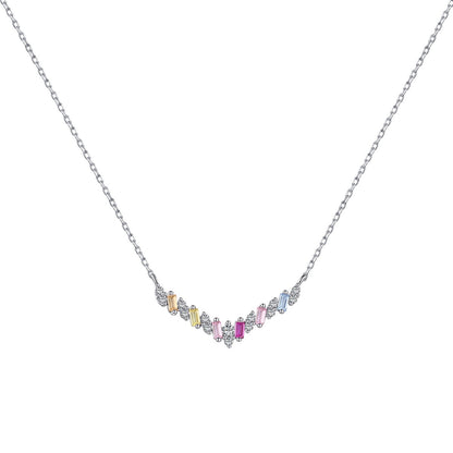 [Aurelle Style]Dazzling Rainbow Necklace