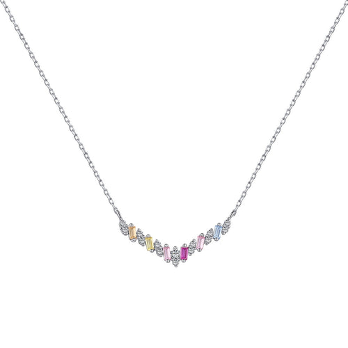[Aurelle Style]Dazzling Rainbow Necklace