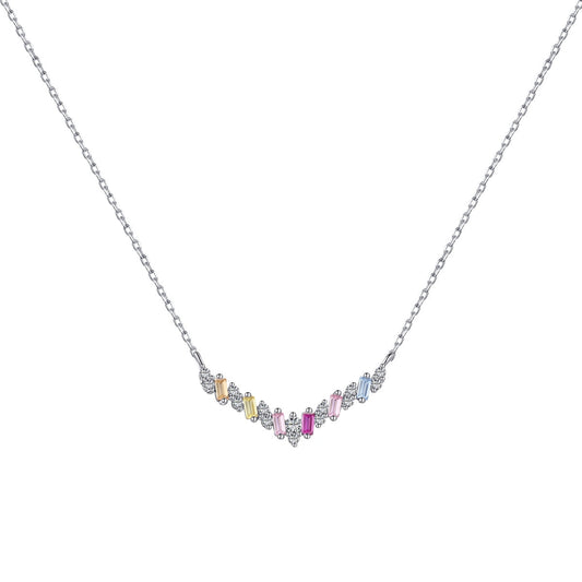 [Aurelle Style]Dazzling Rainbow Necklace