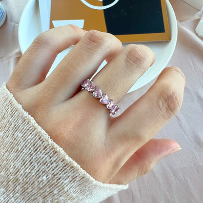 [Aurelle Style]0.25 Carat Radiant Romance Heart Cut Lover Ring