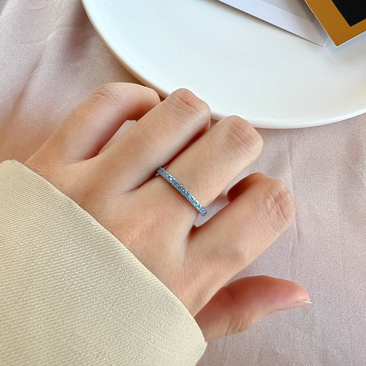 [Aurelle Style]Delicate Sparkling Round Cut Daily Ring