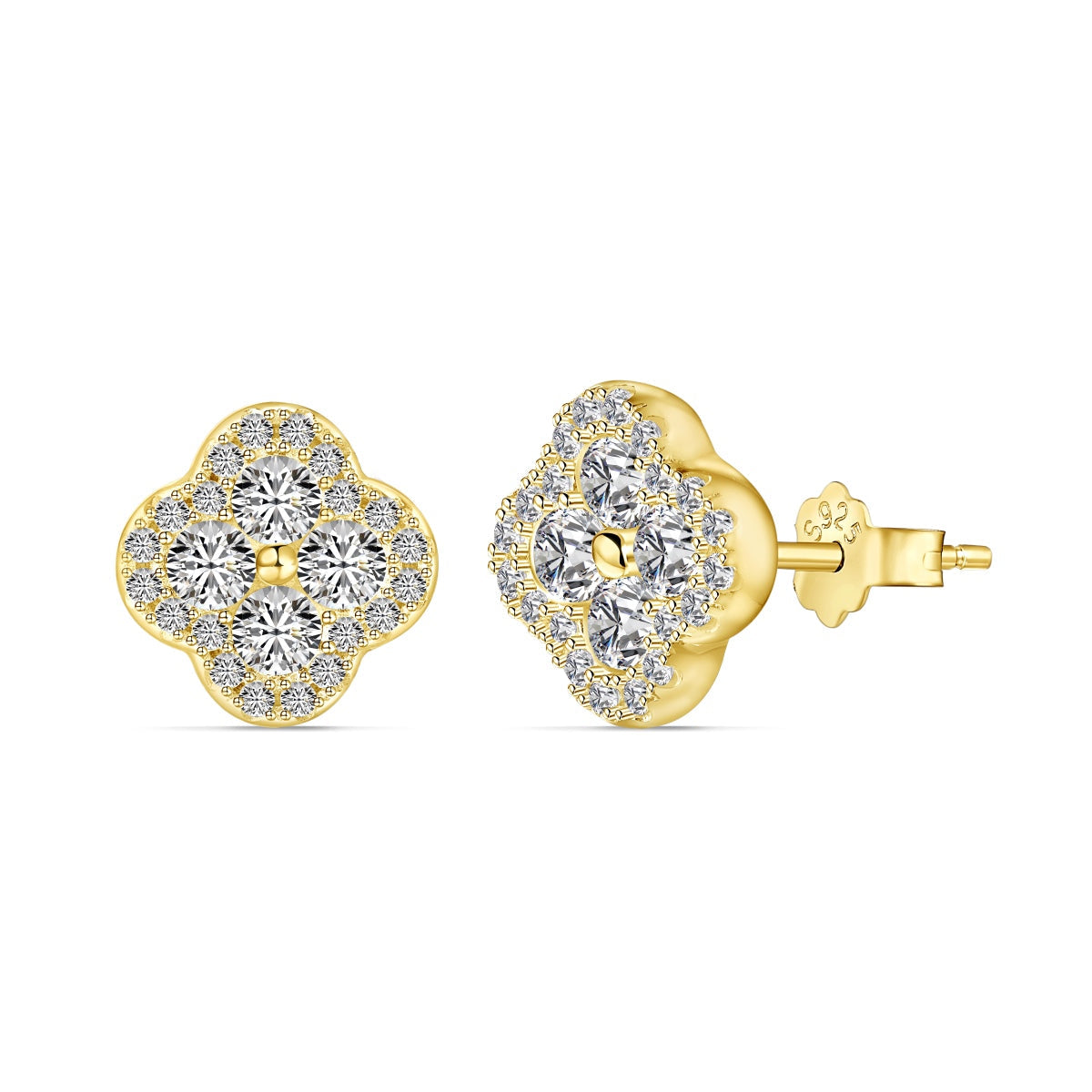[Aurelle Style]Four-Leaf Clover Flower Shaped Earrings