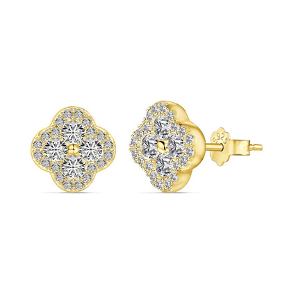 [Aurelle Style]Four-Leaf Clover Flower Shaped Earrings
