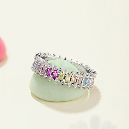 [Aurelle Style]Splashy Ornate Emerald Cut Cocktail Ring