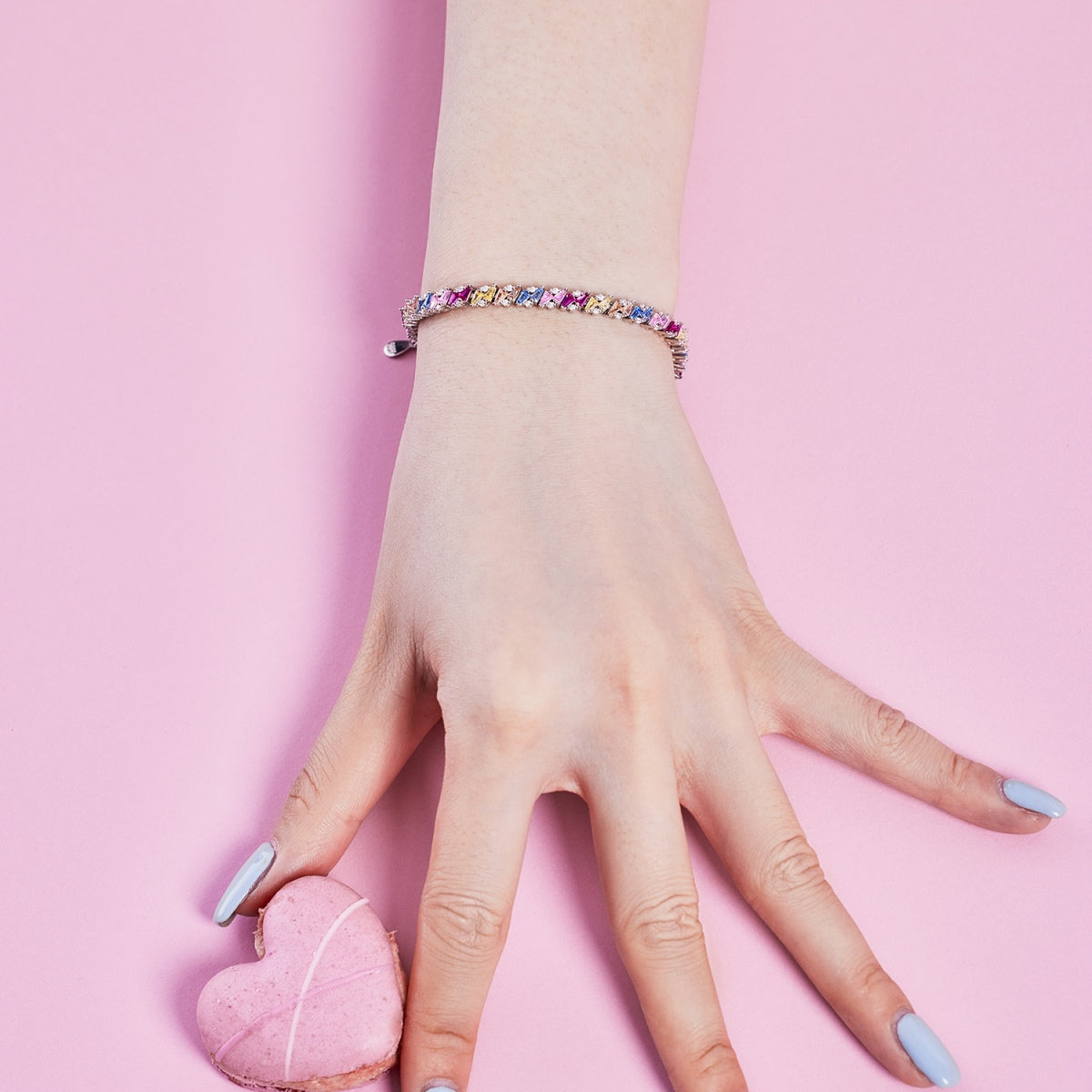 [Aurelle Style]Ornate Sparkling Multi Cut Party Bracelet