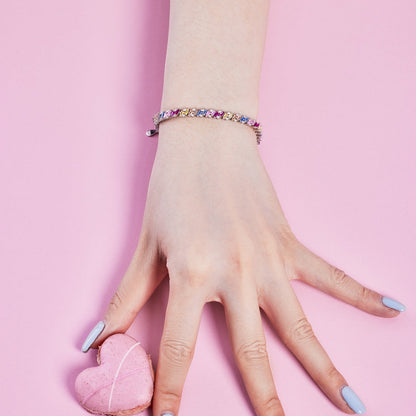 [Aurelle Style]Ornate Sparkling Multi Cut Party Bracelet