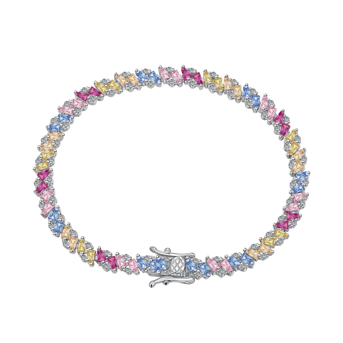 [Aurelle Style]Ornate Sparkling Multi Cut Party Bracelet