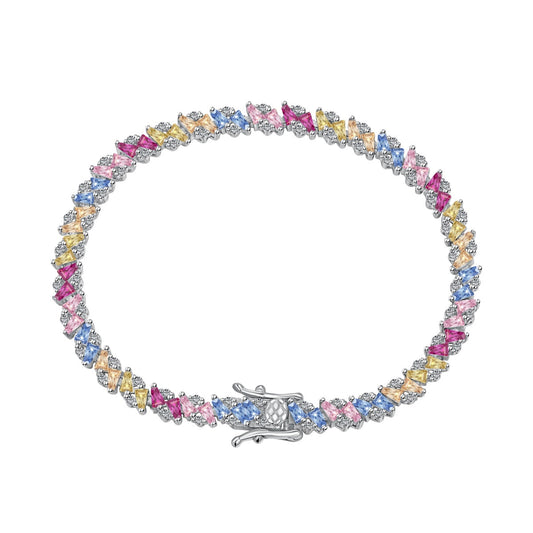 [Aurelle Style]Ornate Sparkling Multi Cut Party Bracelet