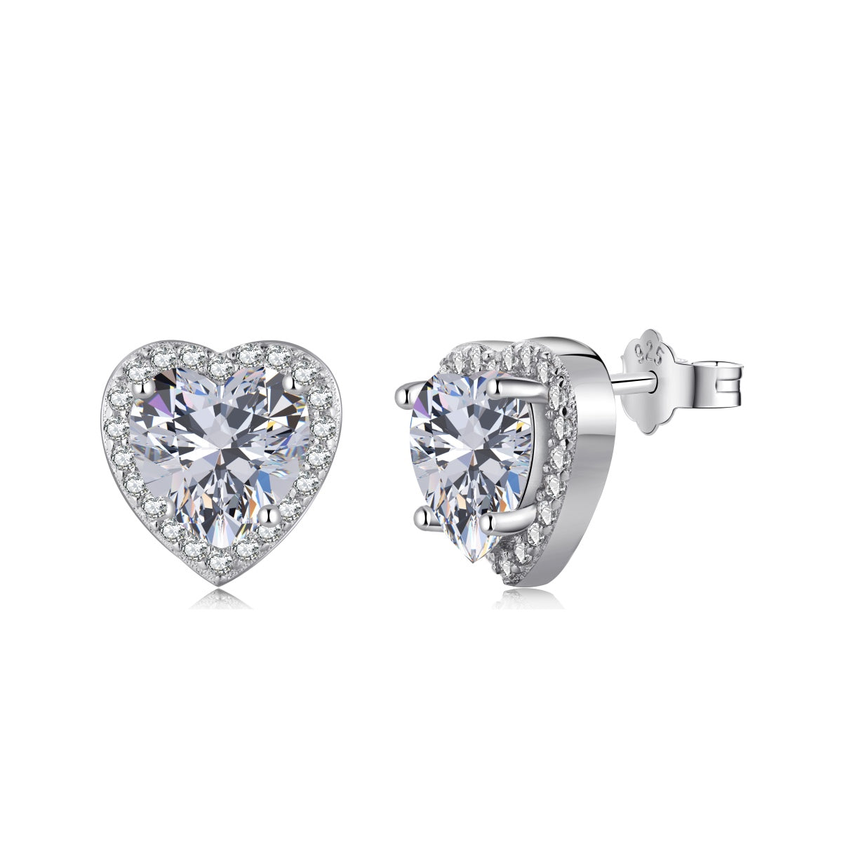 [Aurelle Style]Sparkling Heart Shape Lover Earrings