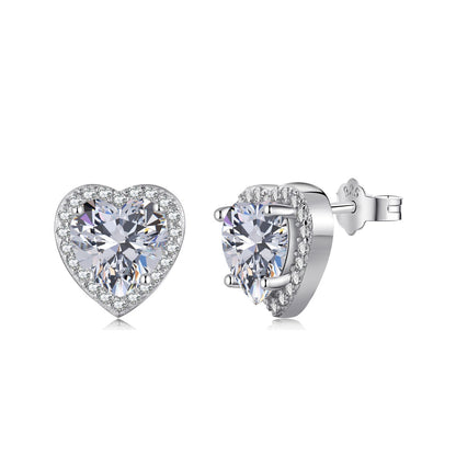 [Aurelle Style]Sparkling Heart Shape Lover Earrings