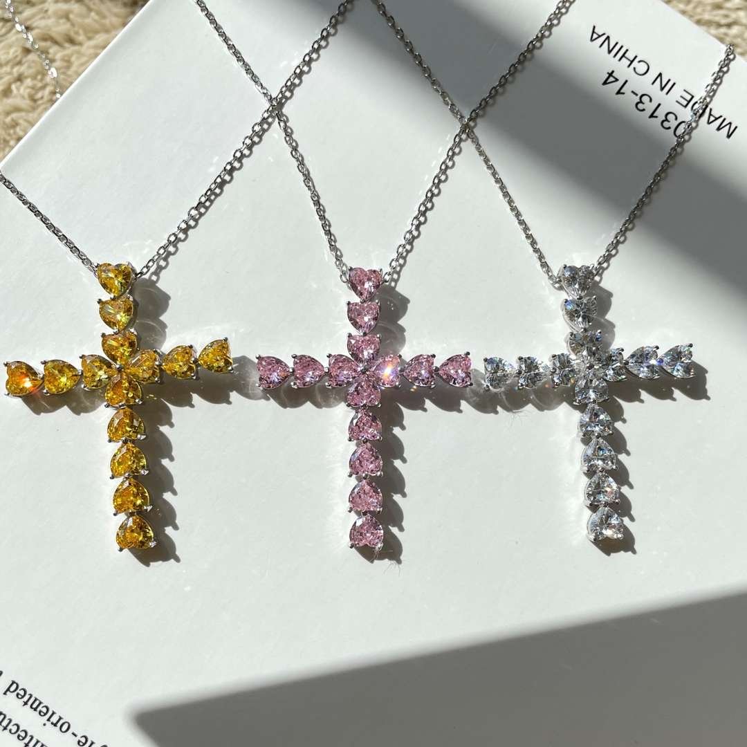 [Aurelle Style]Radiant Cross Shape Necklace