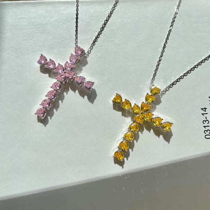 [Aurelle Style]Radiant Cross Shape Necklace