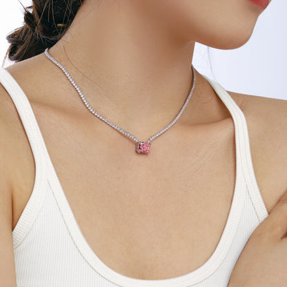 [Aurelle Style]4.0 Carat Elegant Radiant Cut Necklace