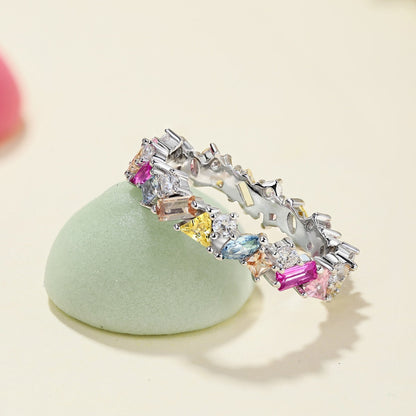 [Aurelle Style]Dazzling Polychromatic Multi cut Daily Ring