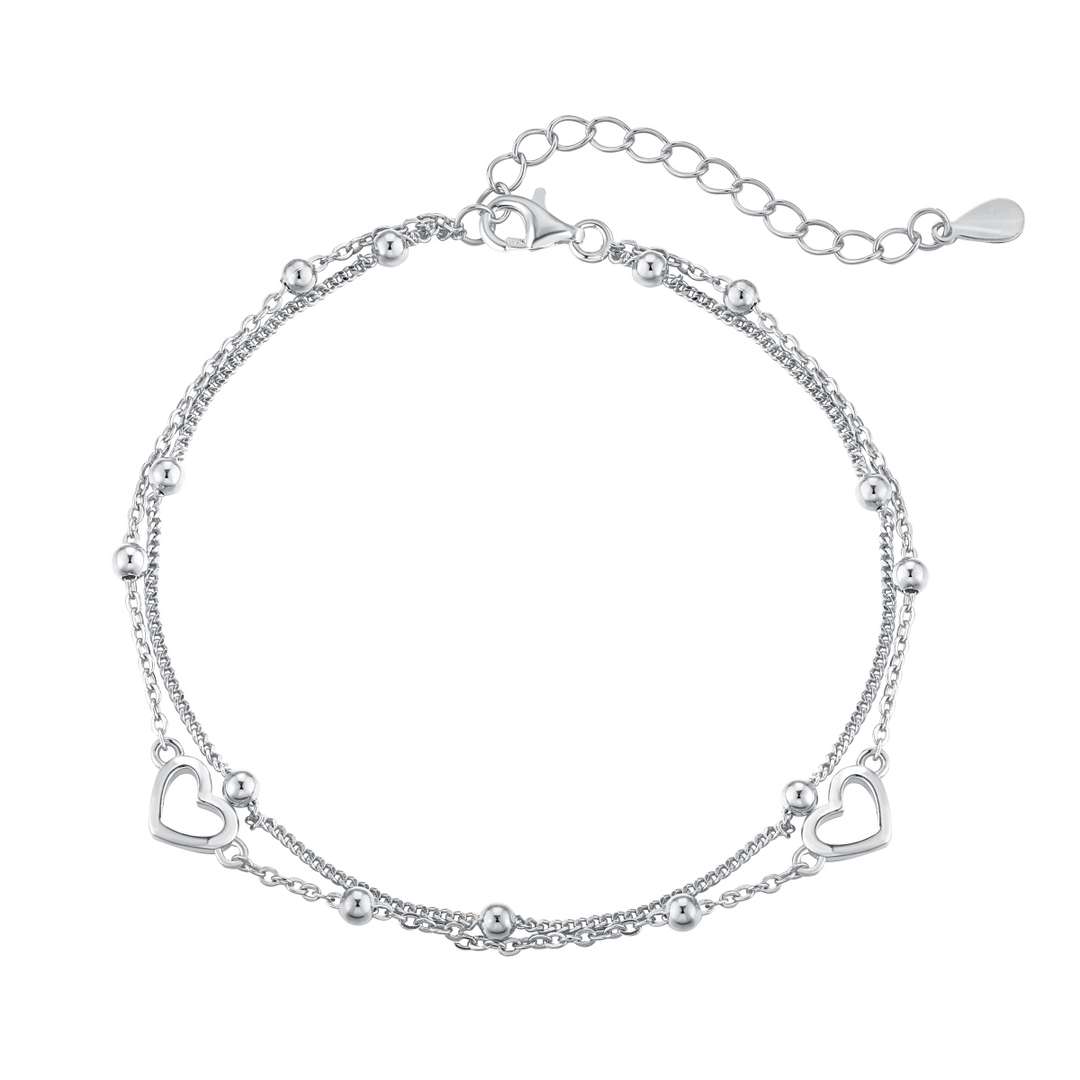 [Aurelle Style]Dainty Double Layer Love Heart Bracelet