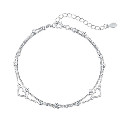 [Aurelle Style]Dainty Double Layer Love Heart Bracelet