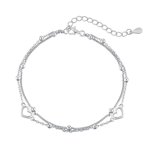 [Aurelle Style]Dainty Double Layer Love Heart Bracelet