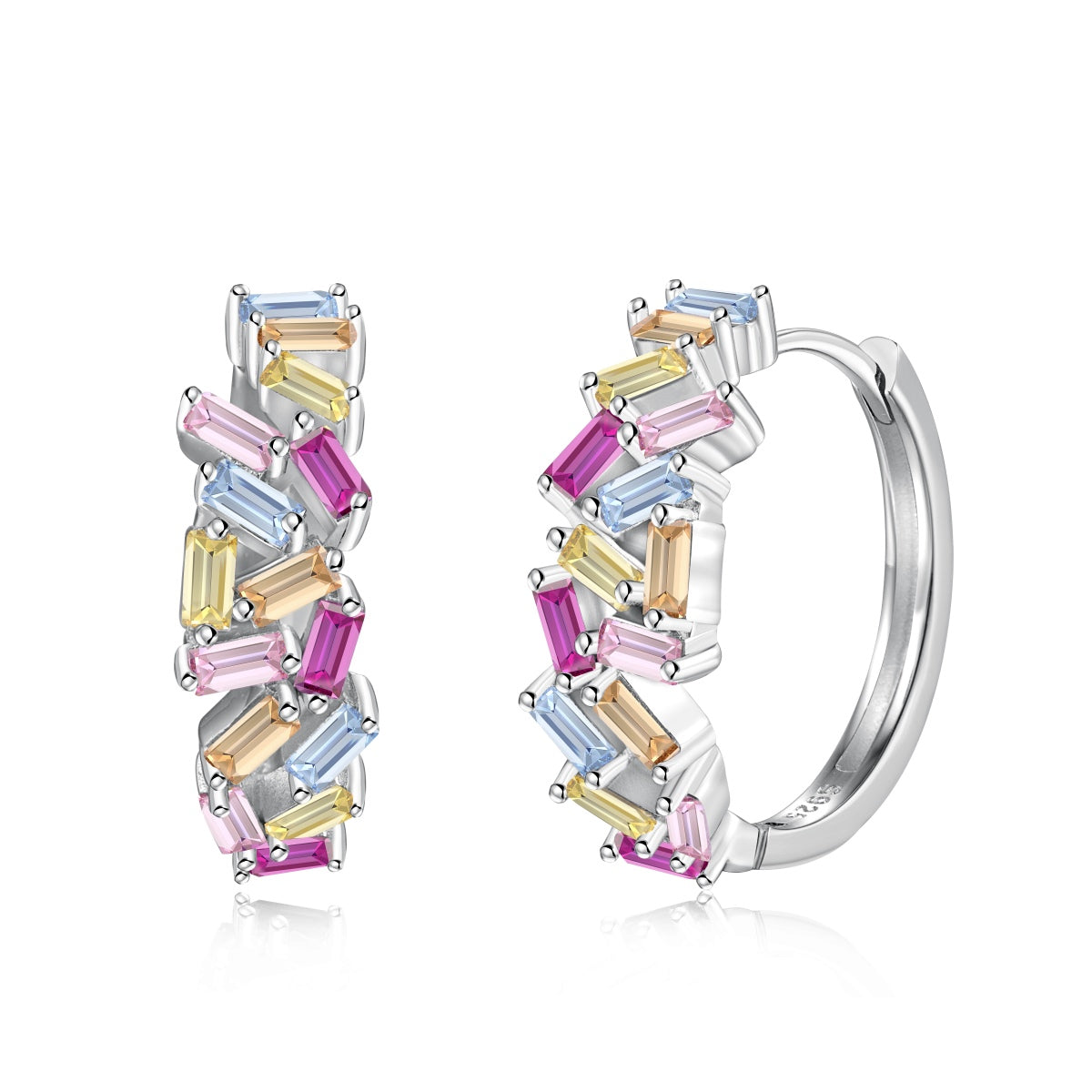 [Aurelle Style]Dazzling Colorful Emerald Cut Daily Earrings